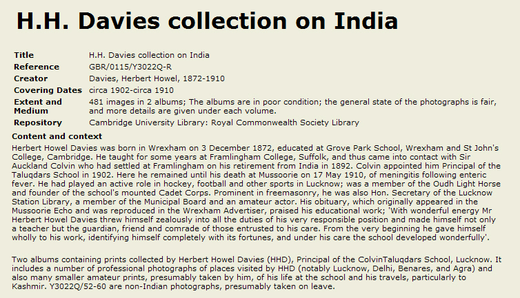 H_H_Davies - India